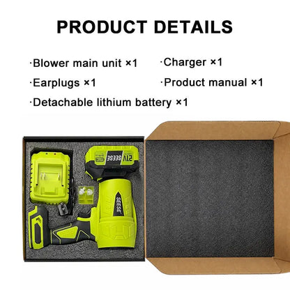 SEESE 1000G High‑Thrust Cordless Turbo Jet Blower, Pure Copper Motor, Multi‑Use for Car Drying, Leaf & Snow Removal, Home & Garden