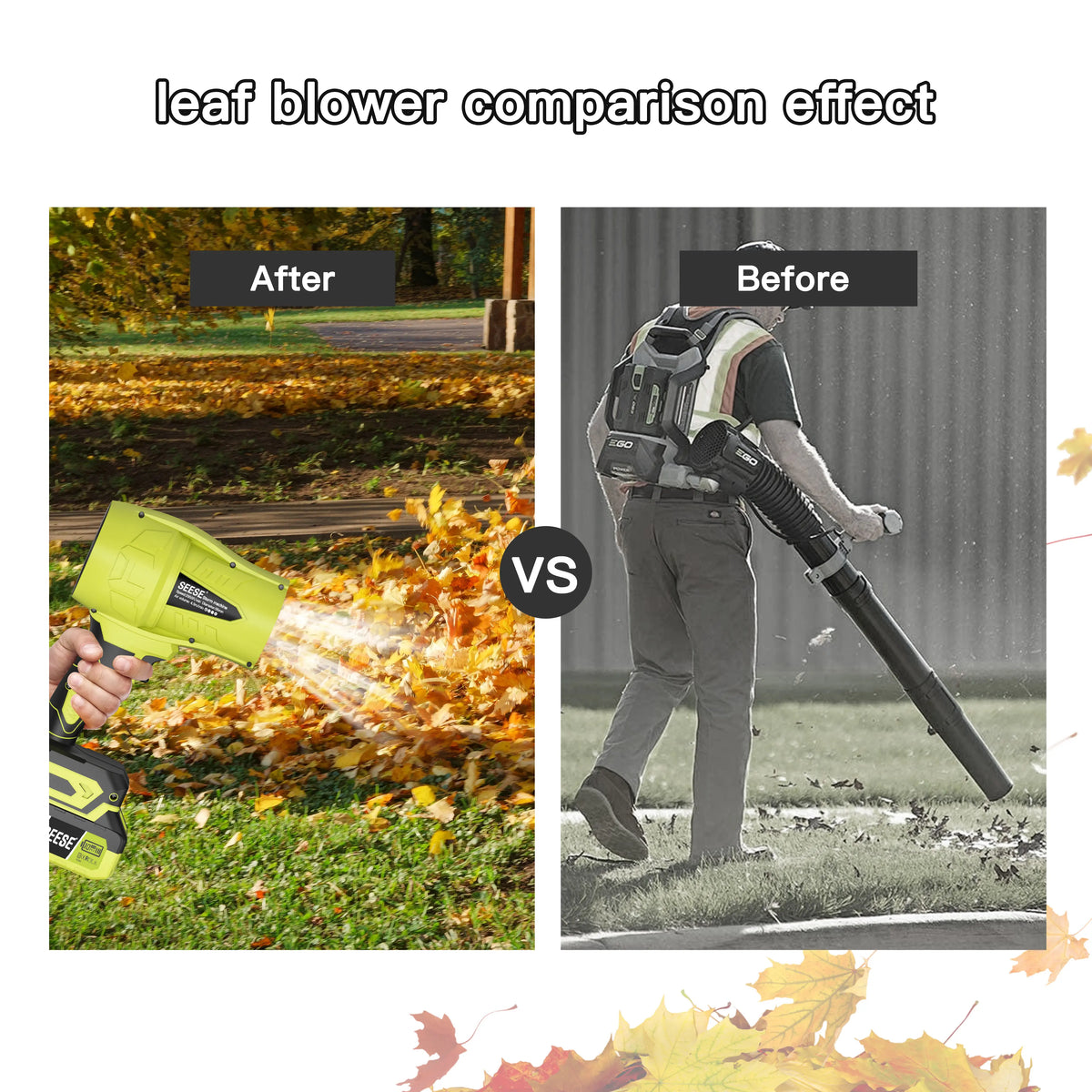 SEESE 1000G High‑Thrust Cordless Turbo Jet Blower, Pure Copper Motor, Multi‑Use for Car Drying, Leaf & Snow Removal, Home & Garden